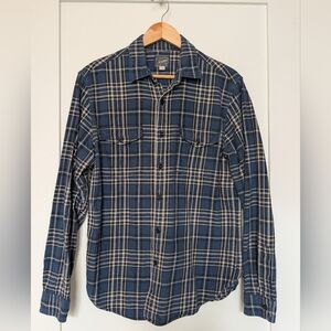 J.Crew Cotton Workshirt, Plaid (Blue, White)